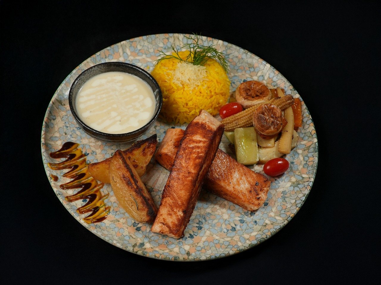 سمك سالمون مشوي